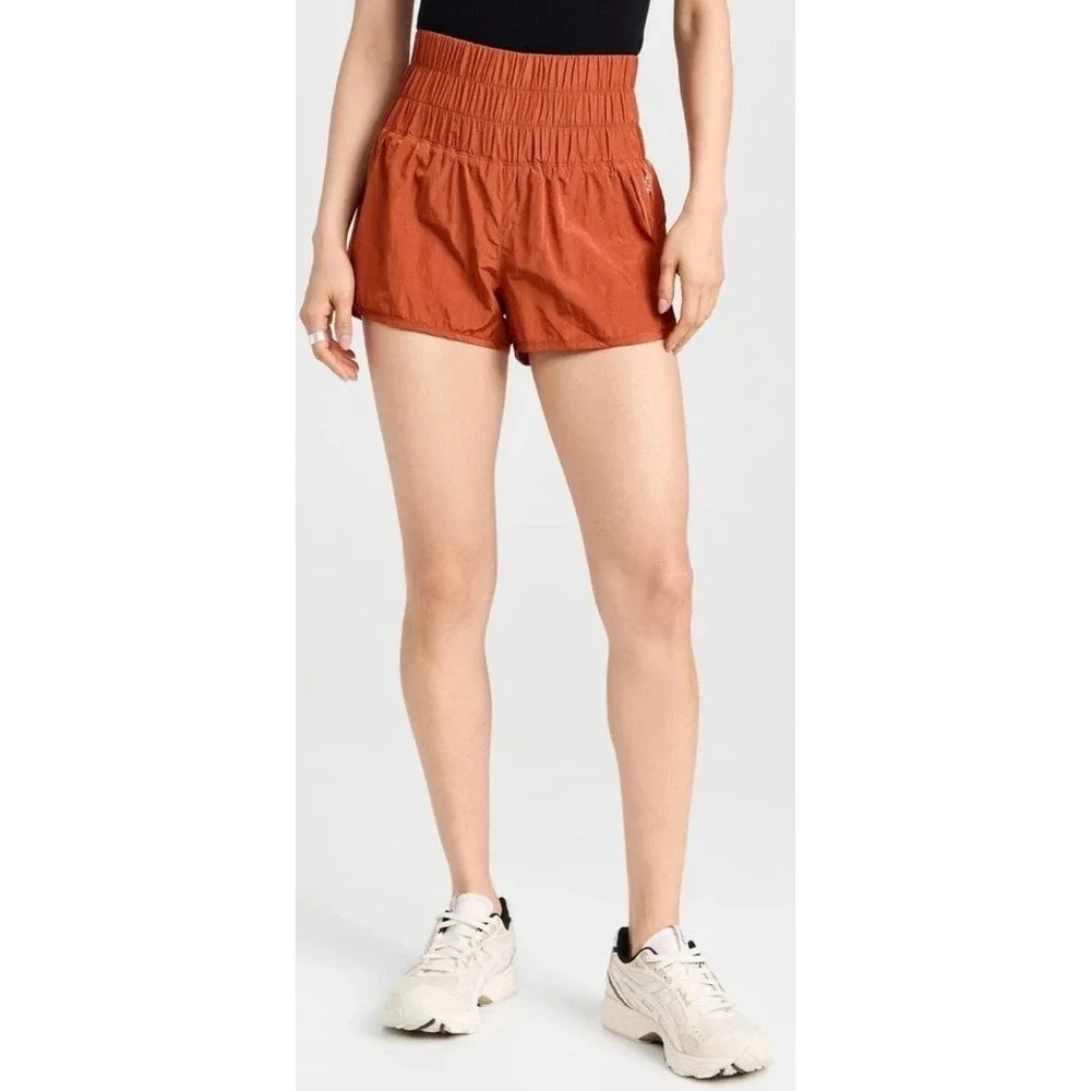 Free People FP Movement The Way Home Shorts XS Burnt Orange Running Athleisure